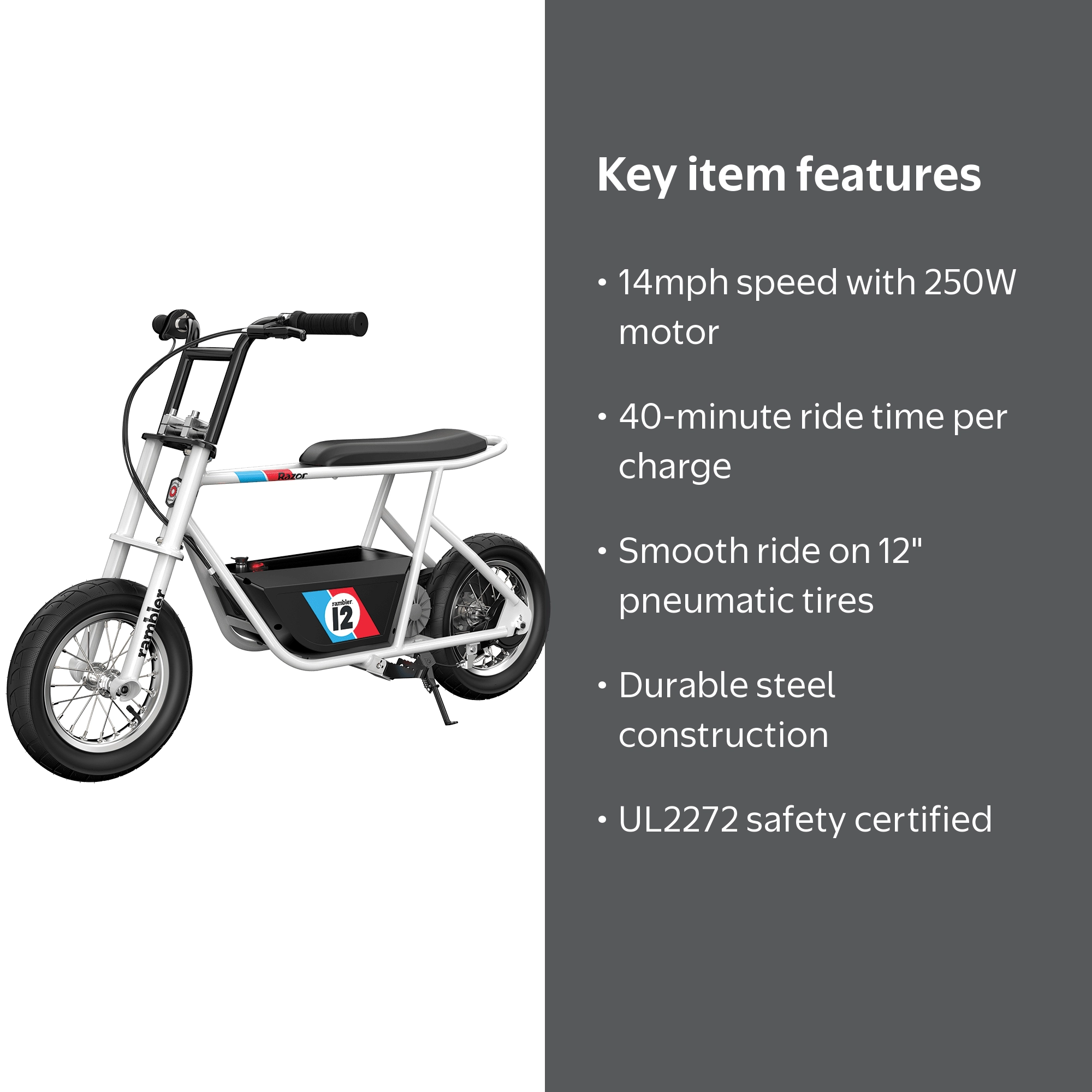 【タイムセール】Ride 12インチEP 3枚セット Razor, Electric Scooter, Rambler 12, 14 mph, 12