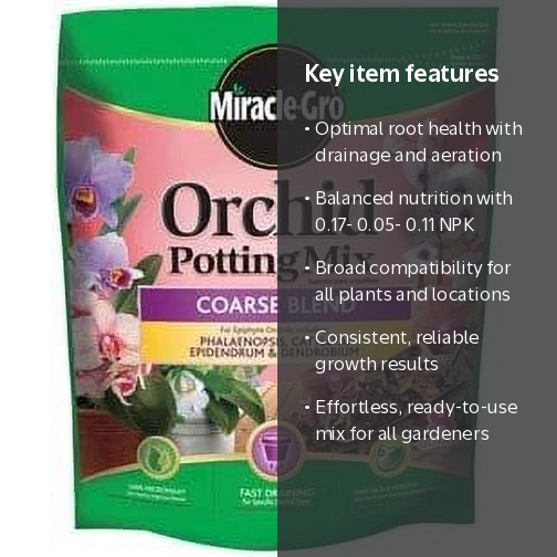 Miracle-Gro 74778300 Orchid Potting Mix 8 Qt Coarse Blend
