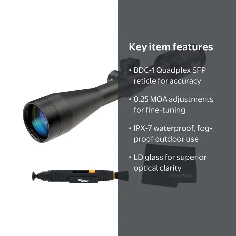 Sig Sauer WHISKEY3 3-9X40mm Riflescope, 1