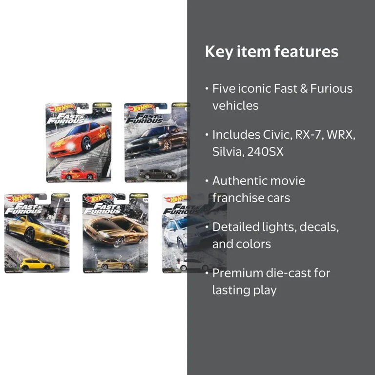 Hot Wheels Fast & Furious Fast Tuners Premium Set - Walmart.com