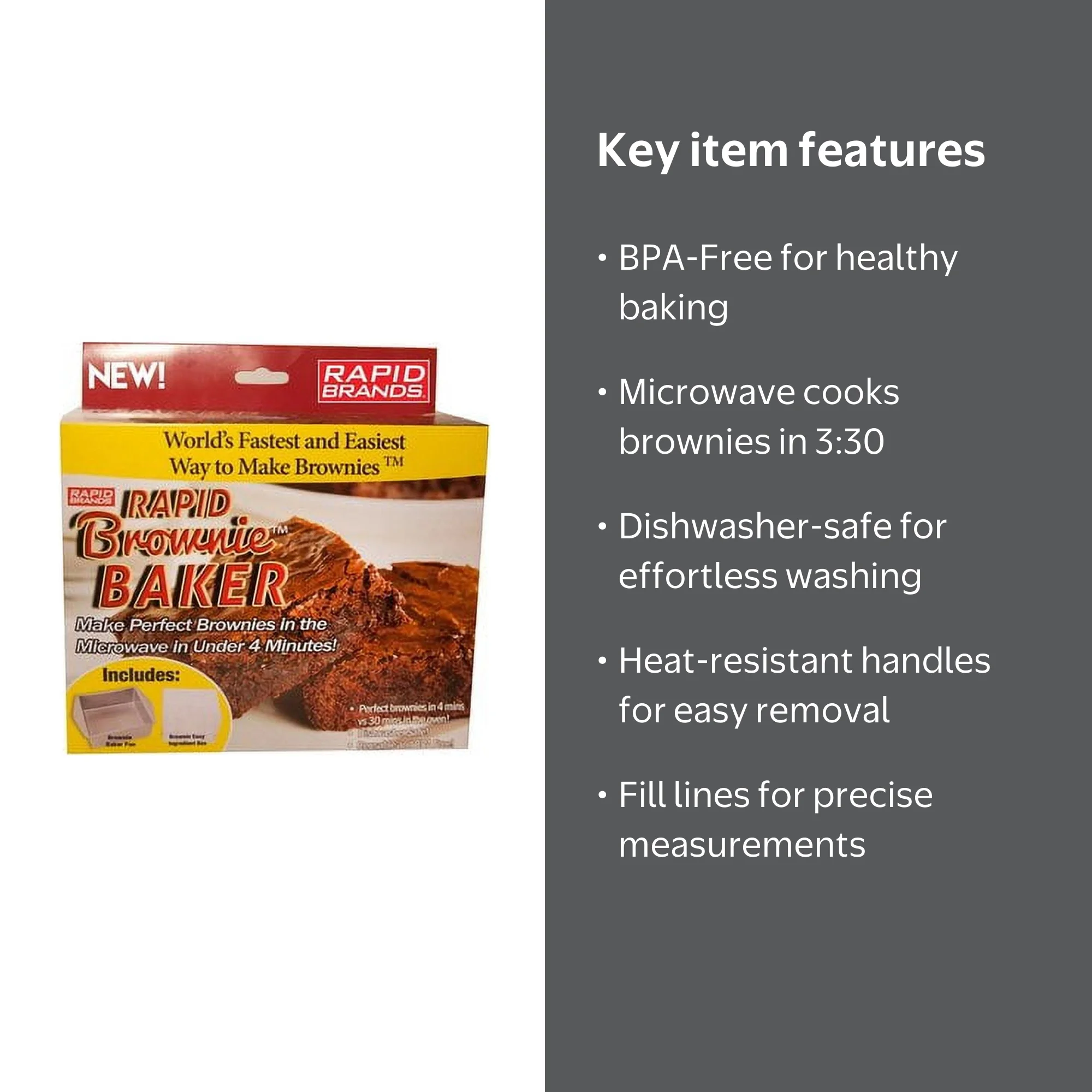 Rapid Brands Dessert Machine | Microwave Brownie Maker