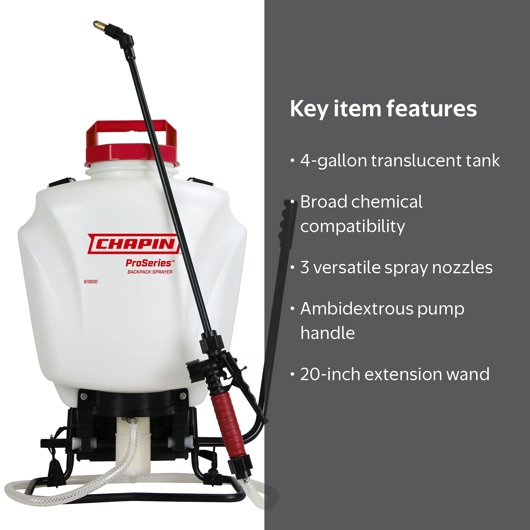 Chapin, 4-Gallon Backpack Sprayer, Model 61800 with Poly Tank