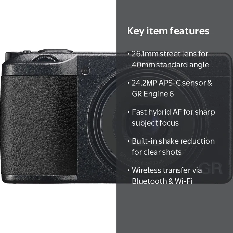 Ricoh GR IIIx High-Resolution Digital Camera with Hybrid AF System