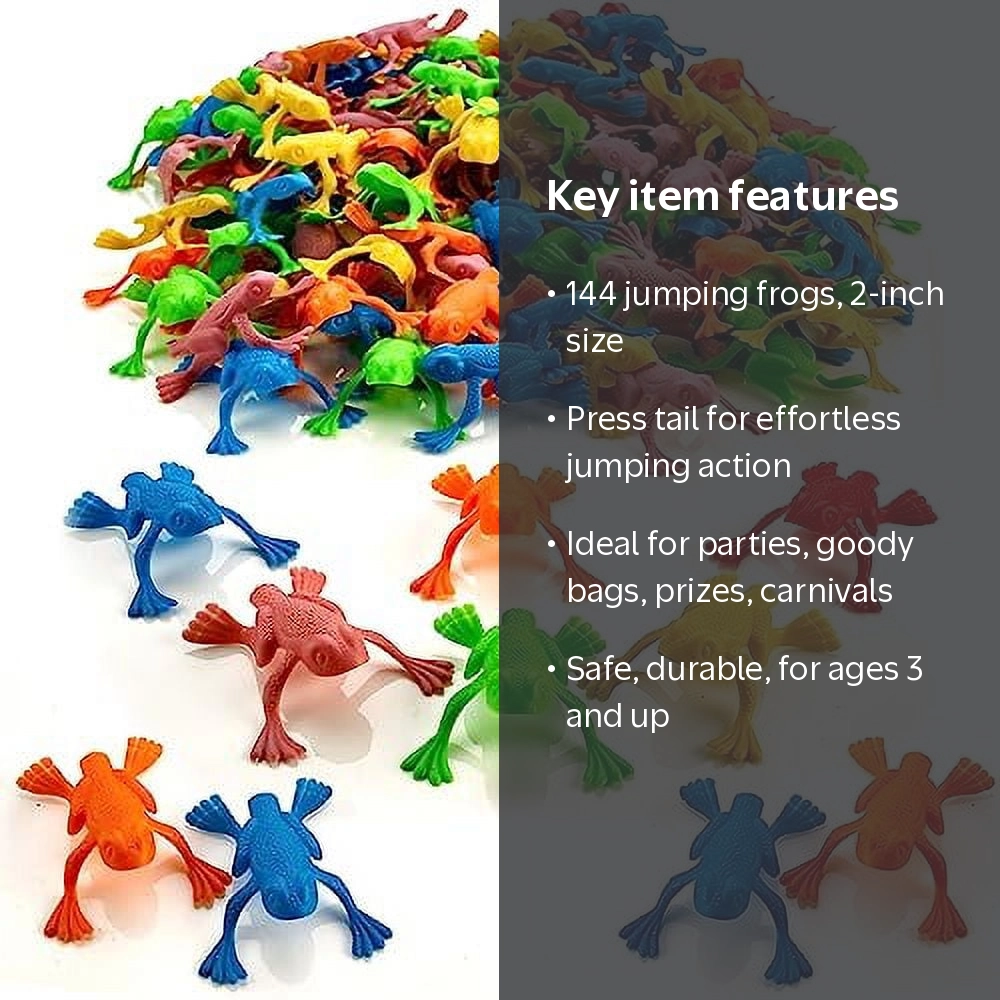Playbees Jumping Frog Toys, 144 Pack, Assorted Colors for Parties
