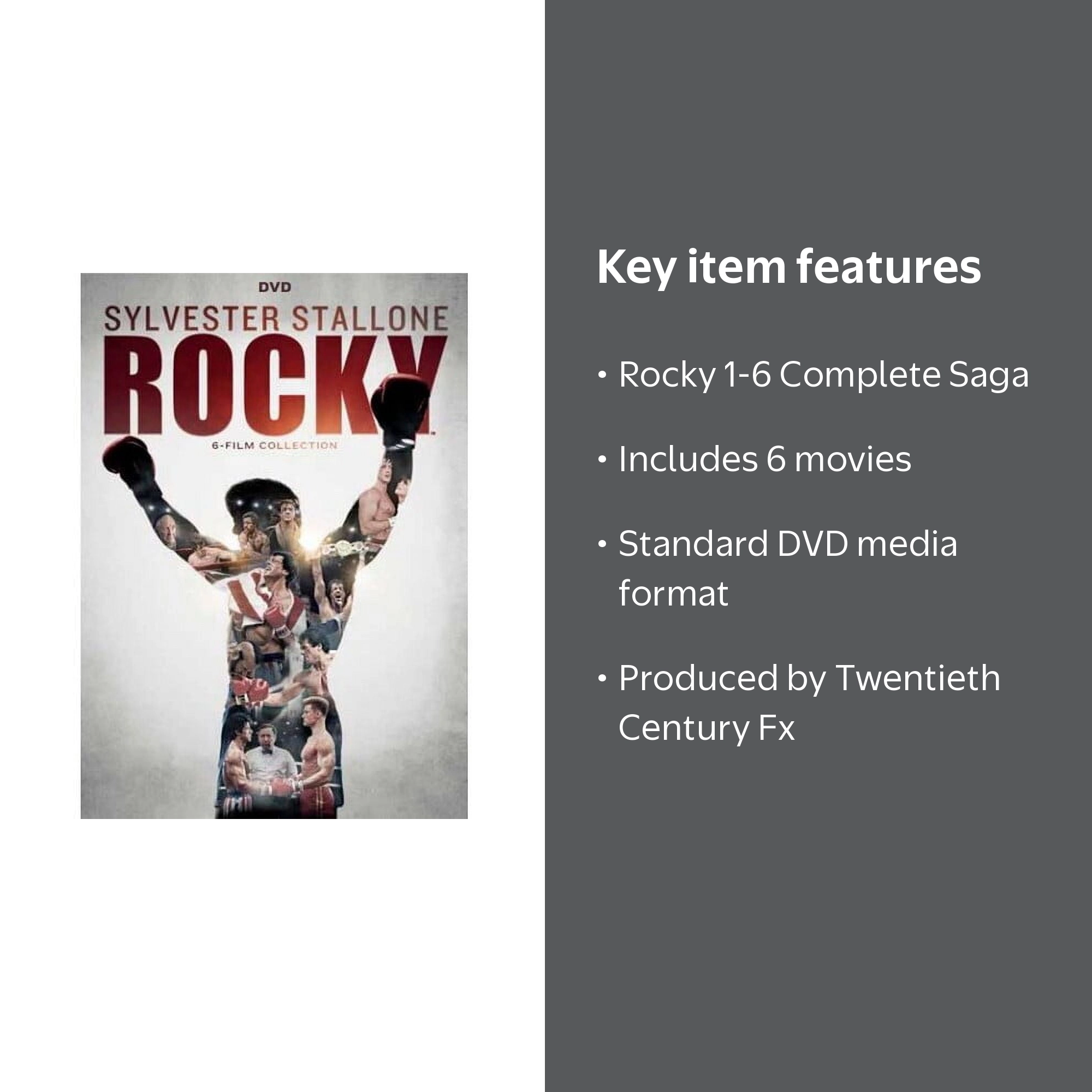 Rocky 40th Anniversary 6-Film Collection DVD - Drama, Sport Movies