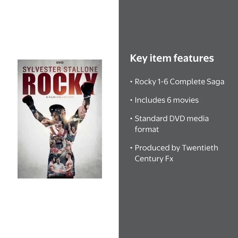 Rocky 40th Anniversary 6-Film Collection DVD - Drama, Sport Movies