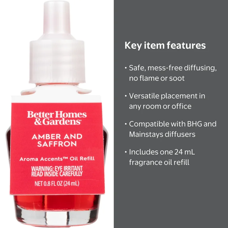 Better Homes & Gardens Amber & Saffron Fragrance Oil Refill 24mL