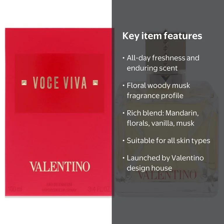 Valentino, Voce Viva, Long Lasting Floral Woody Musk Fragrance