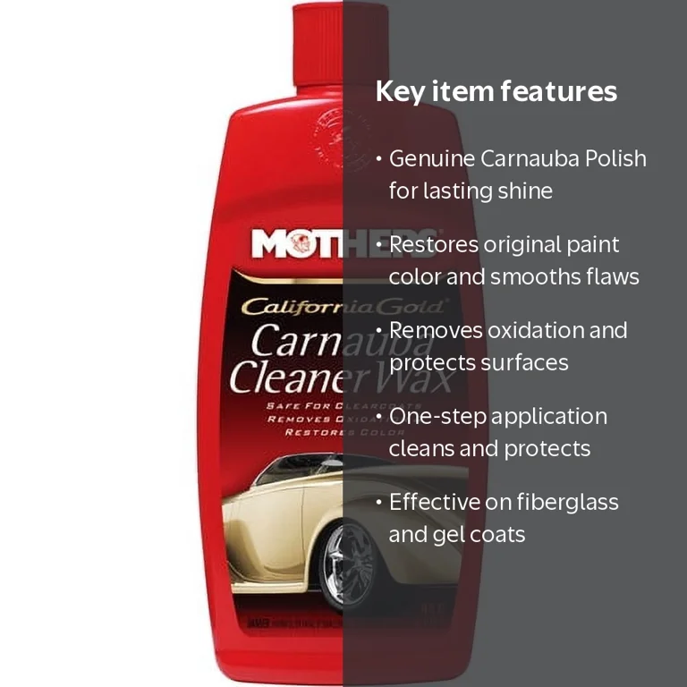 Mothers, Cleaner Wax, 16 fl oz, Gold Original Color - Walmart.com