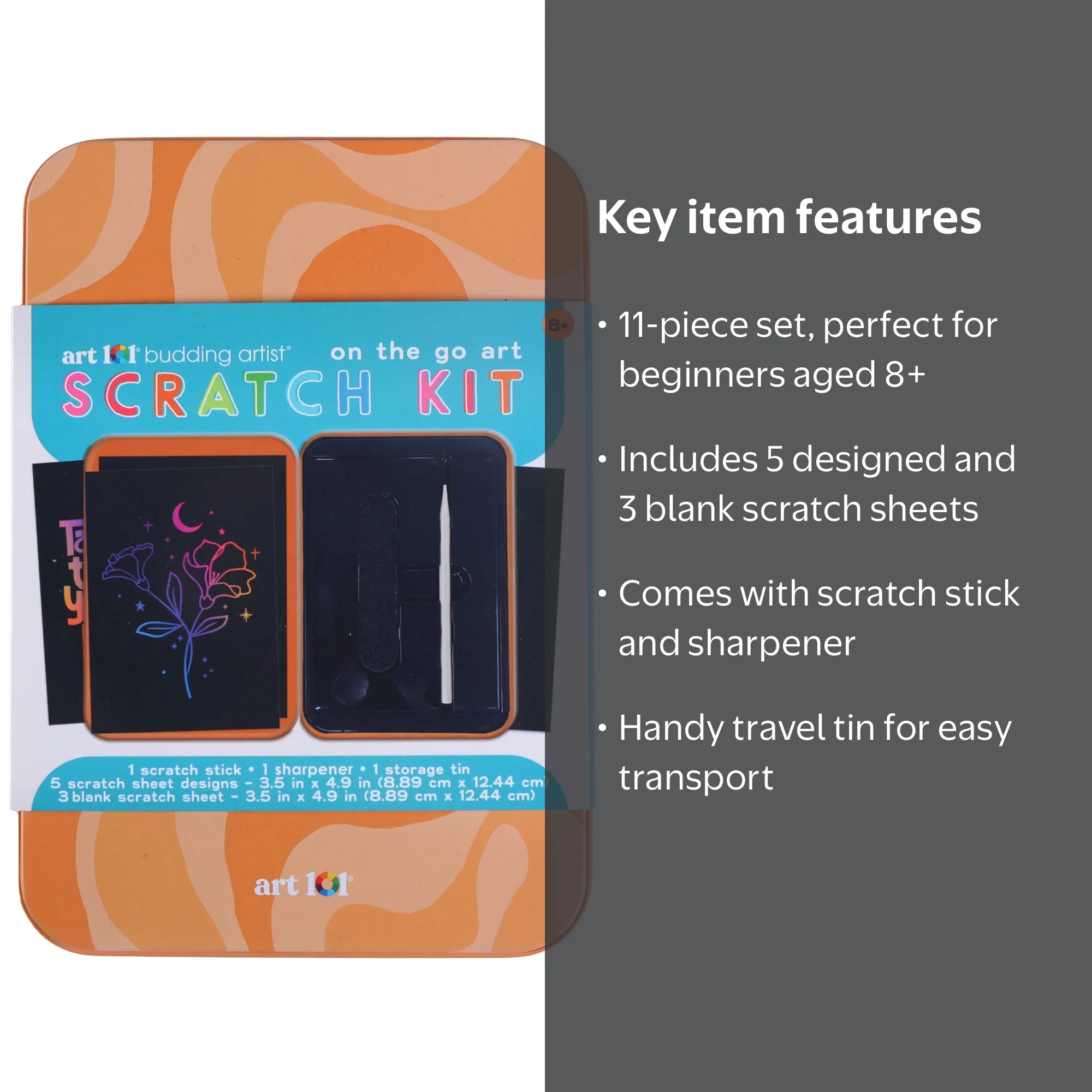 Art 101 Creative Tools Scratch Art Multifunctional Set for