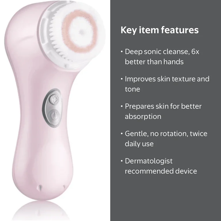 Clarisonic Facial Cleansing Brush System with Two Sonic Speeds