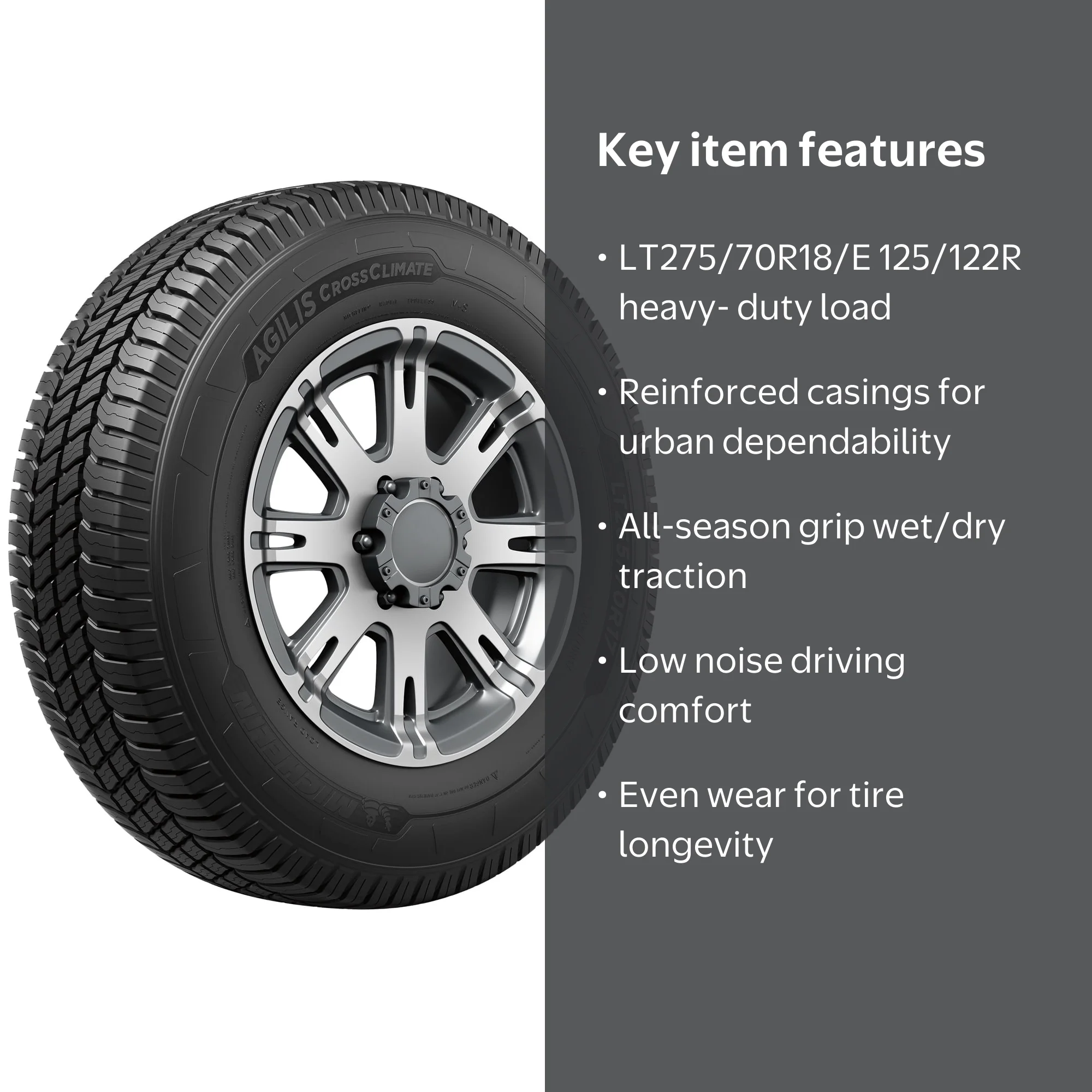 Michelin Agilis CrossClimate All-Season LT275/70R18/E 125/122R