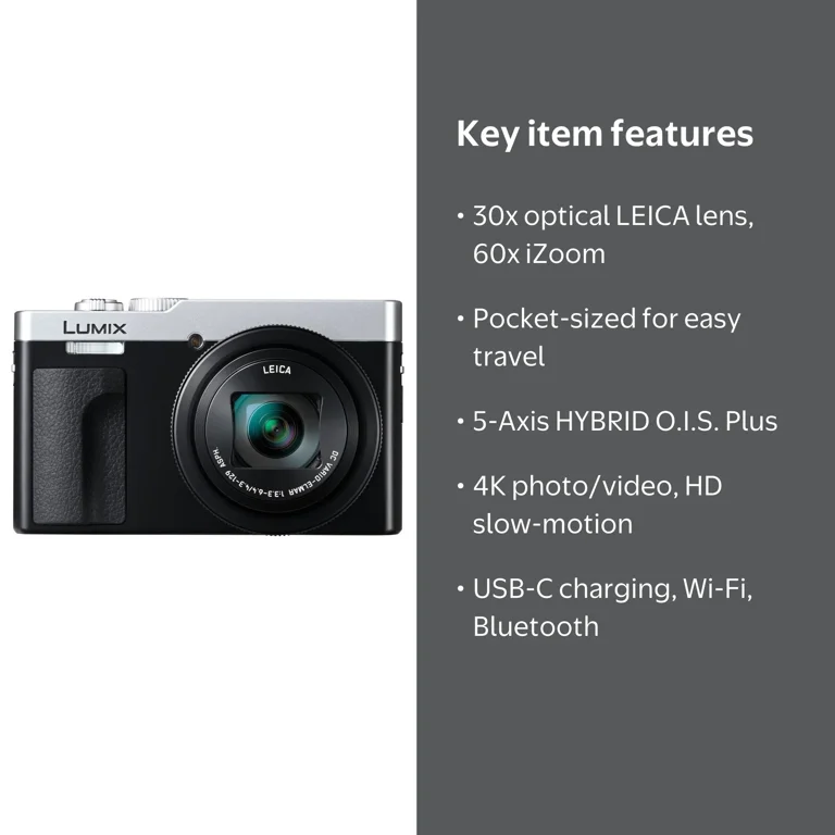 Panasonic LUMIX ZS99 Pocket-sized Travel and Lifestyle Camera 30x