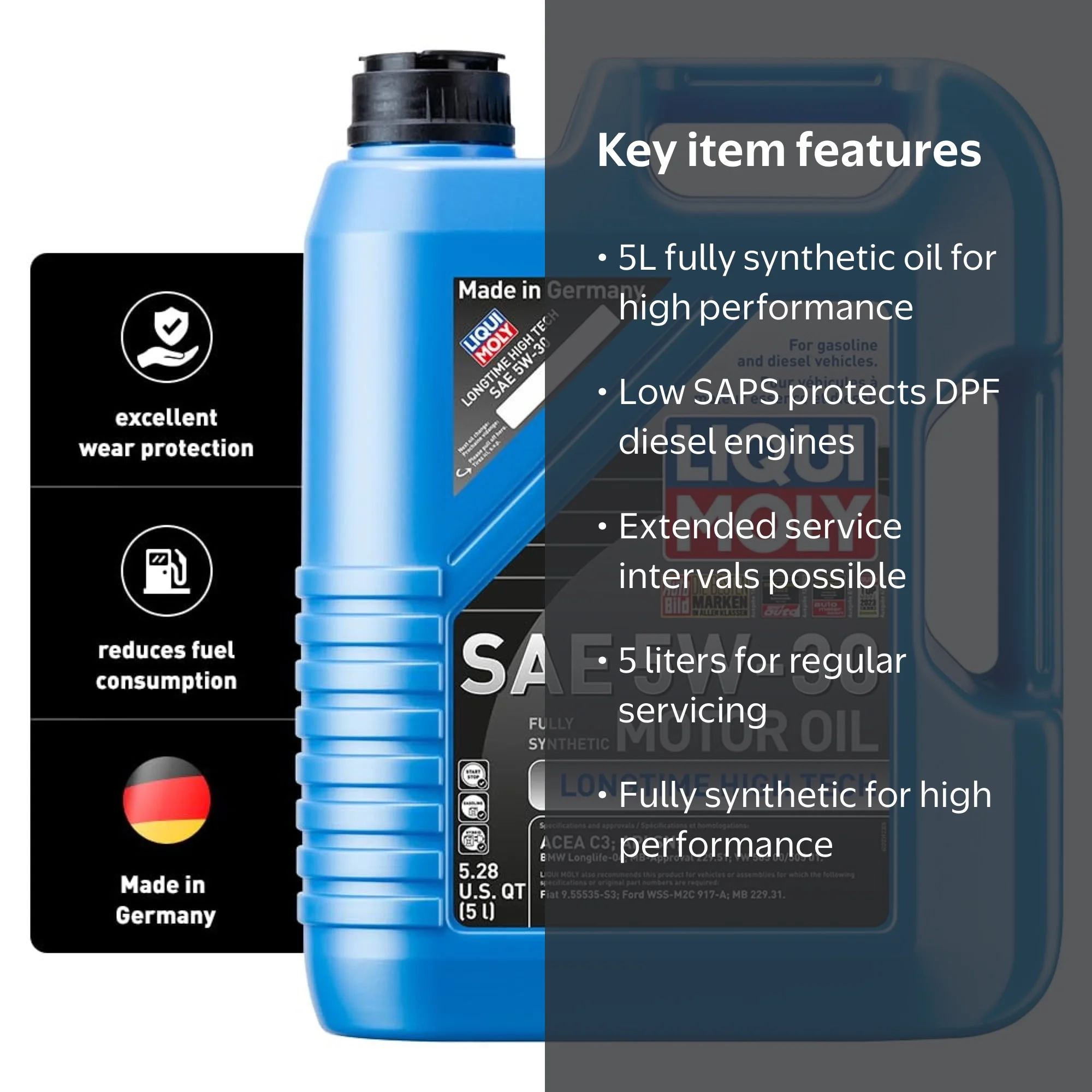 LIQUI MOLY Longtime High Tech SAE 5W-30 5 L Fully synthetic engine
