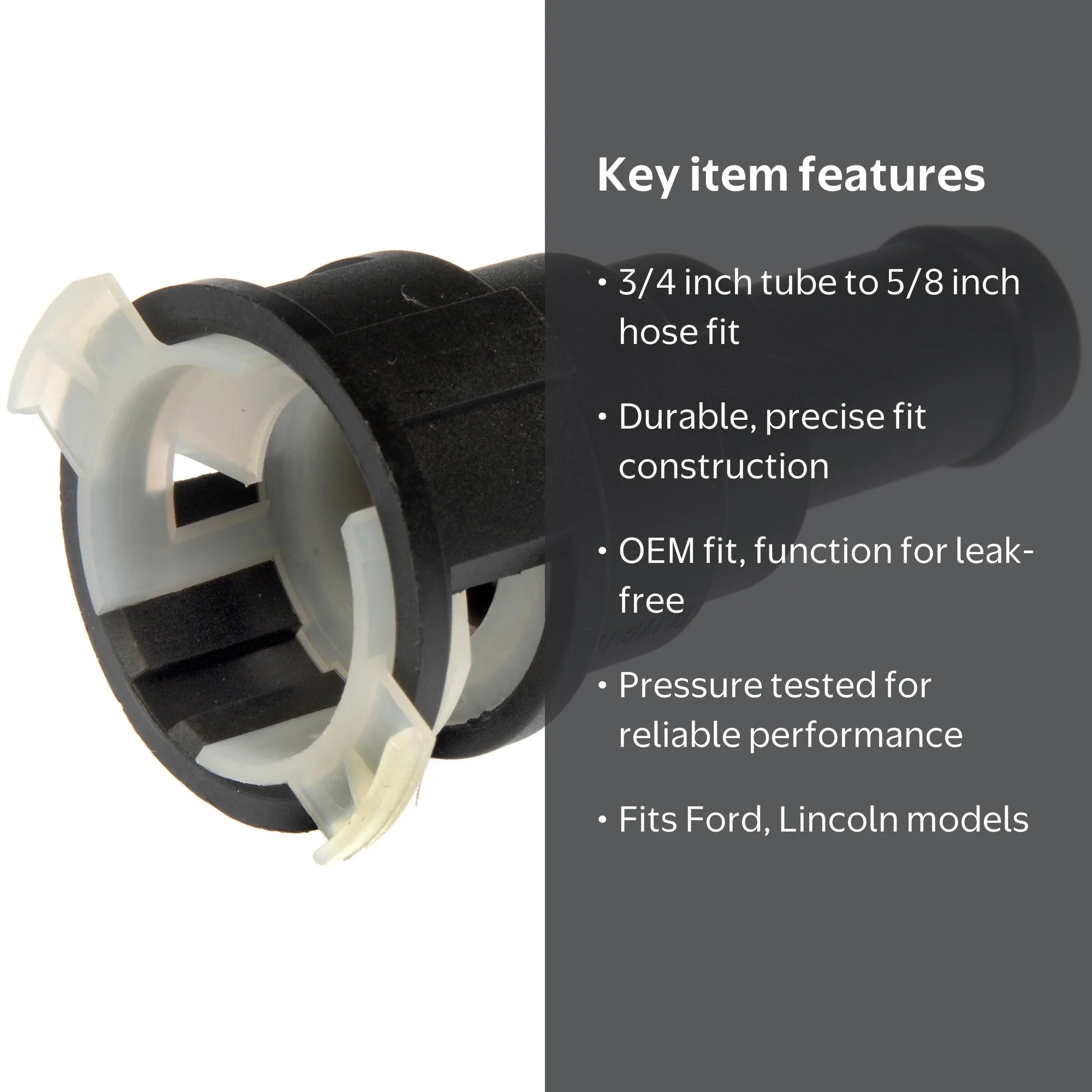 Dorman 47164 Heater Hose Connector 3/4 In. Tube x 5/8 In. Hose for