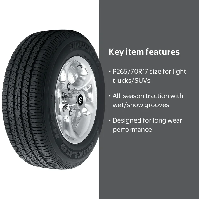 Bridgestone, Light Truck Tire, P265/70R17 113S, All Season Tread