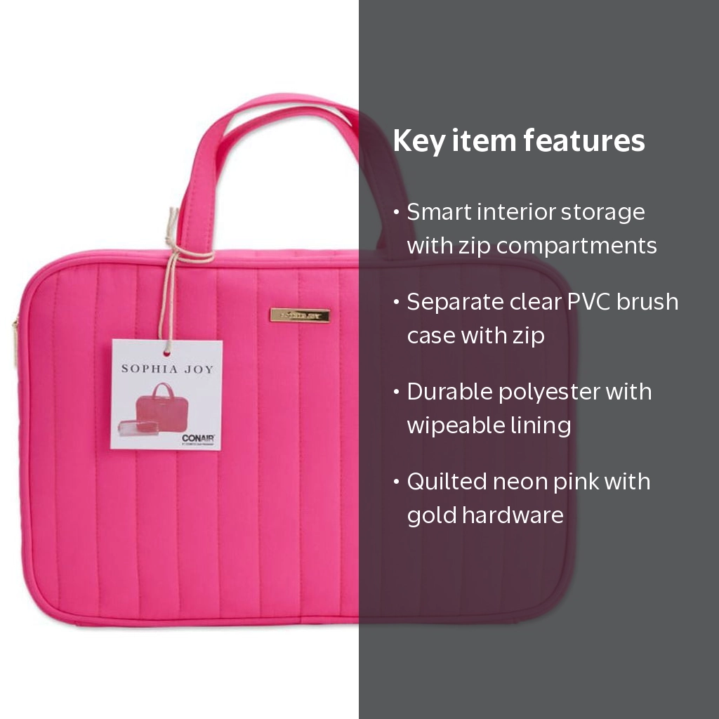 Sophia Joy 2-Piece Weekender Cosmetic Bag Set, Pink - Walmart.com