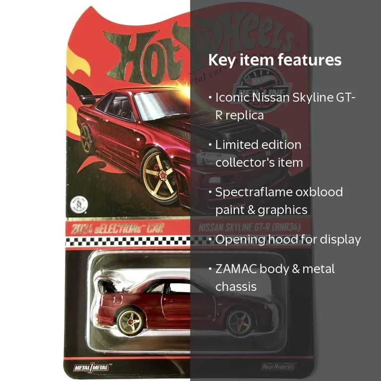 Hot Wheels, RLC Nissan Skyline GT-R BNR34, Spectraflame finish