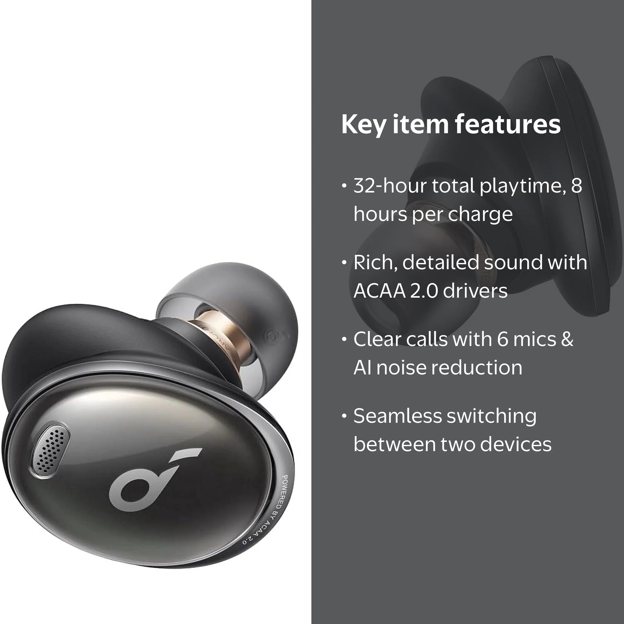 Soundcore Liberty 3 Pro Bluetooth Earbuds, ANC, Transparency Mode