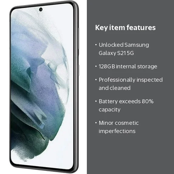 SAMSUNG Galaxy S21 5G Smartphone, Gray, Unlocked, 128GB - Walmart.com