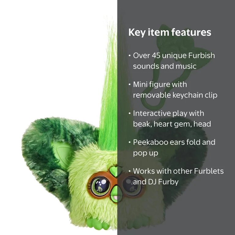 Furby Furblets Avo-Kah Mini Foodie Friend, Electronic Plush Toys