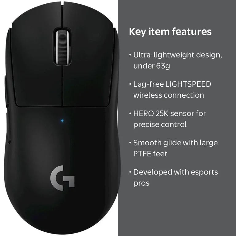 Logitech, Wireless Gaming Mouse, HERO 25K Sensor, Ultra