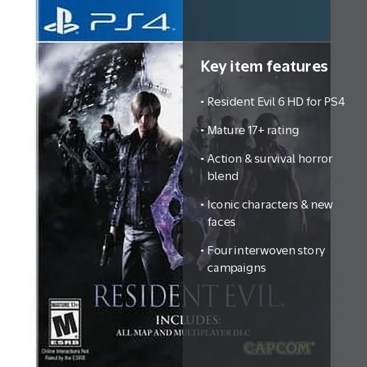 Capcom, Resident Evil 6 HD, PlayStation 4, Multicolor - Walmart.com