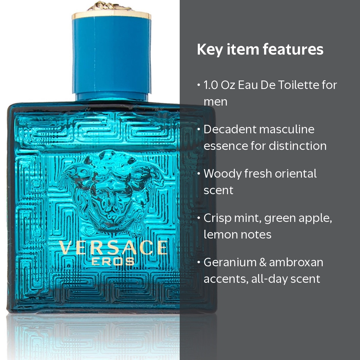 Versace, Eau De Toilette, Woody Fresh Oriental Fragrance, 1 oz