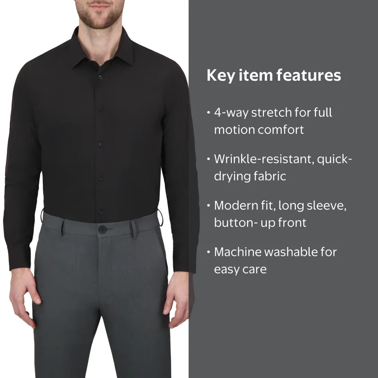 dress shirts mens near me Wrinkle Free Tailored Fit Shirt - Men's Dress our Lenox dress shirt is designed with pointed lapels Mens Formal Shirt,CLEARANCE Single &