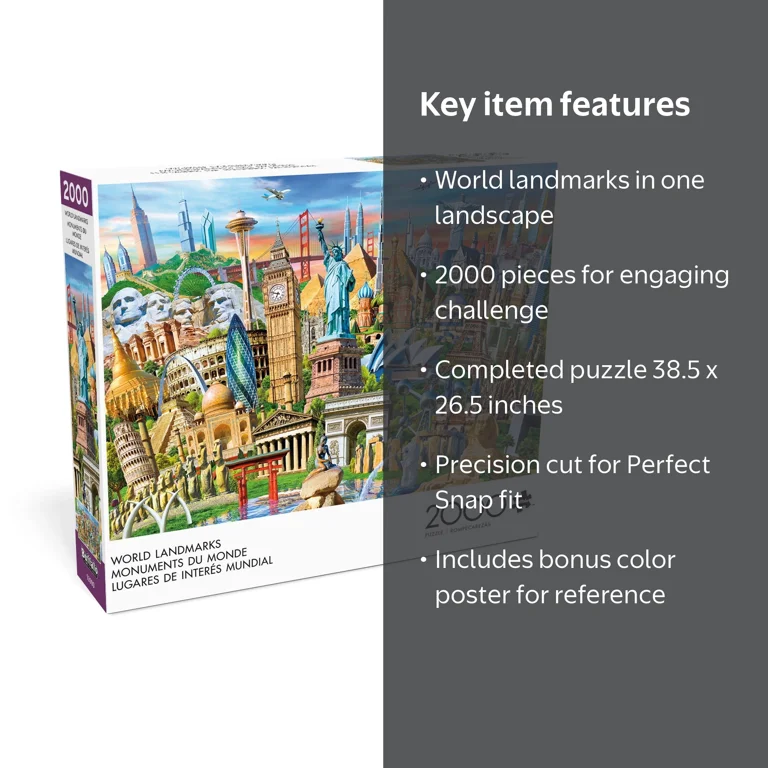 洋楽 2005 TIP Imagi:Nations Part 2: Day Buffalo Games World Landmarks 2000-Piece 38.5 x 26.5-Inch