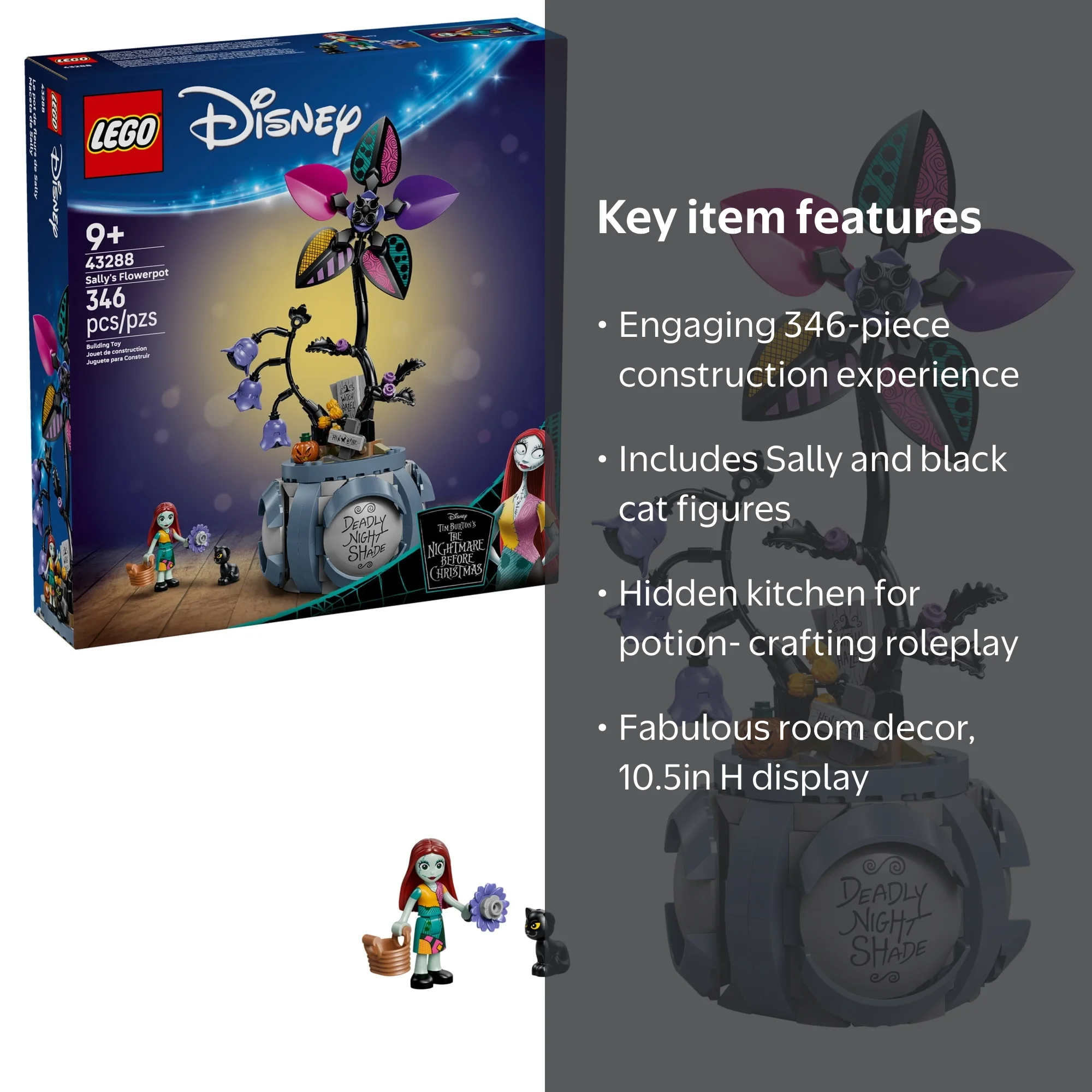 LEGO, Disney Sally's Flowerpot Building Toy, 43288, Ages 9+
