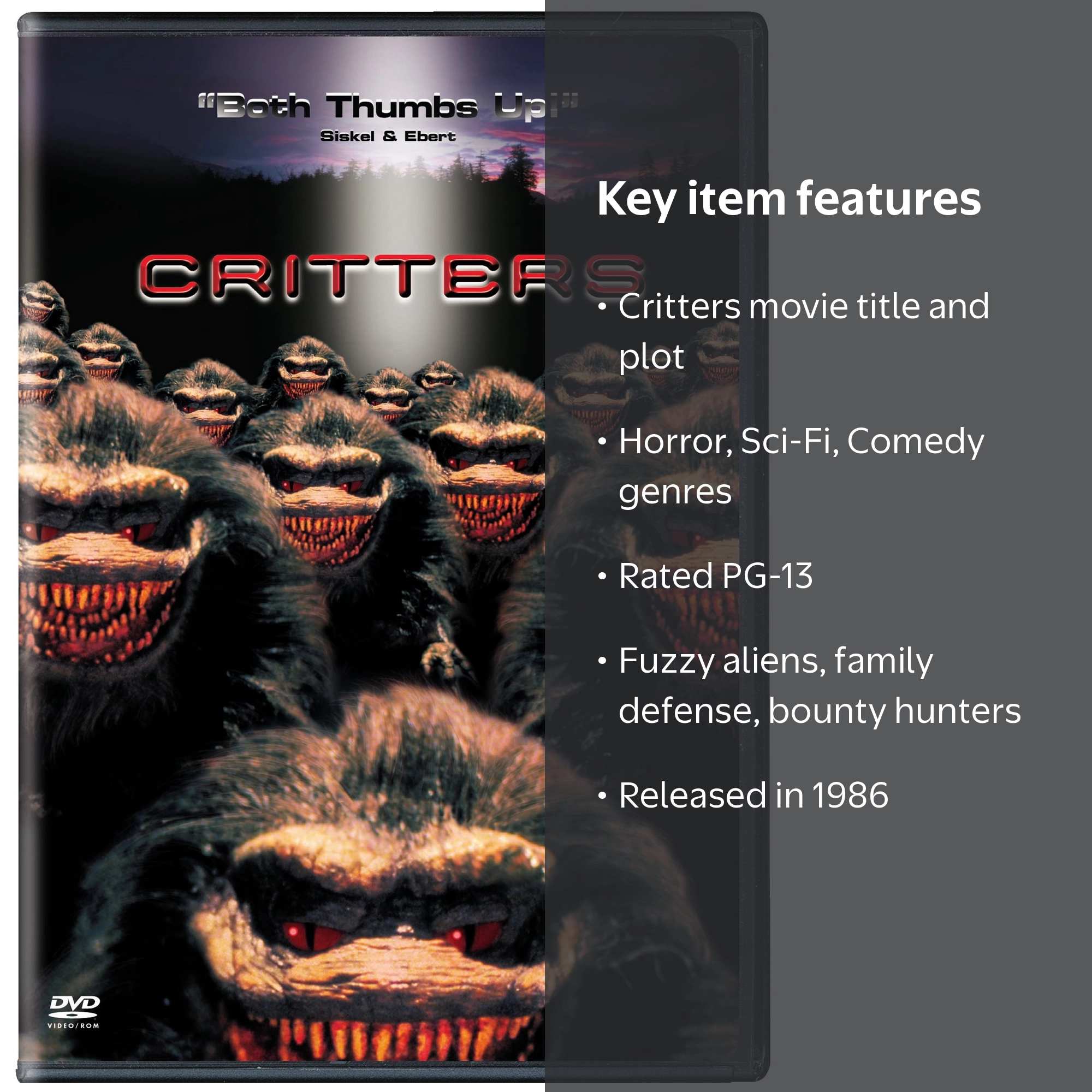 Critters [DVD], Horror, Horror, Science Fiction ,Science Fiction