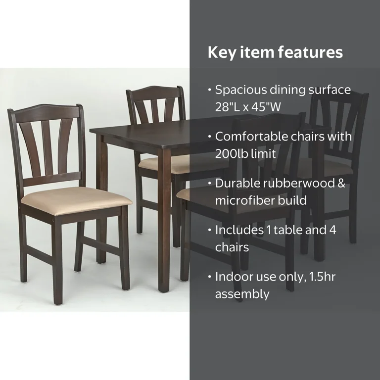 codamari フォーマル　5点セット TMS Metropolitan 5-Piece Kitchen Dinette Set for Family, Indoor