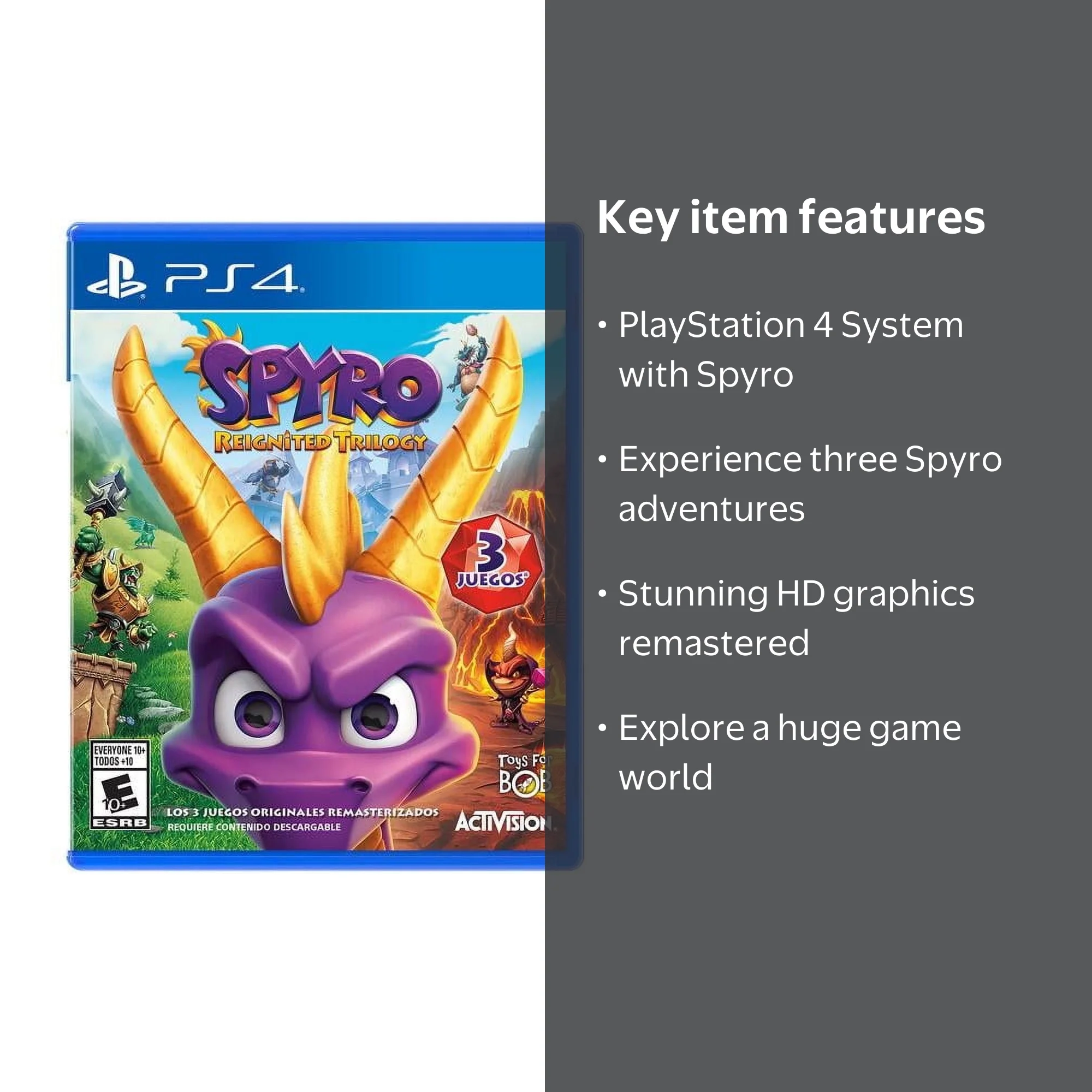 Activision, Spyro Reignited Trilogy, PS4 edition, HD remastered