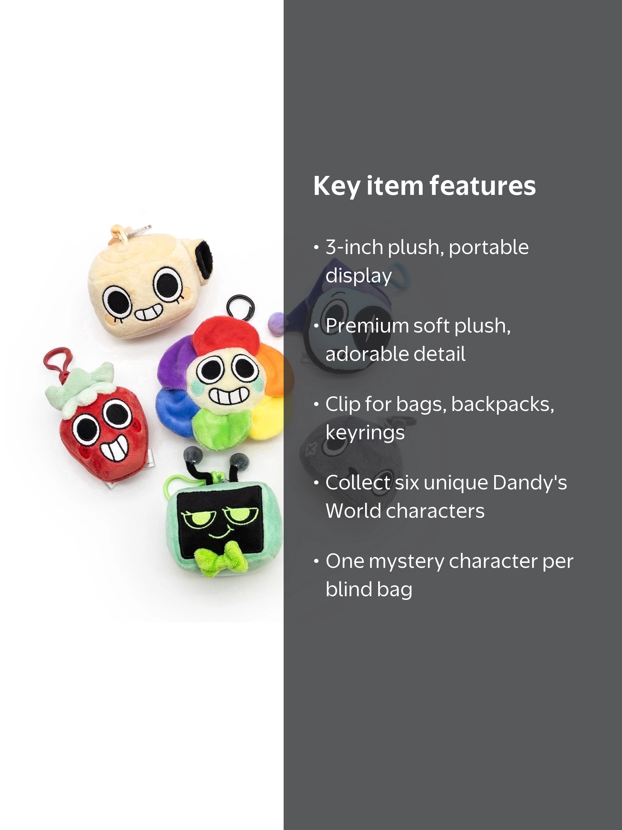 Dandy's World Single Mystery Plush Bag Clip Keychains - 6