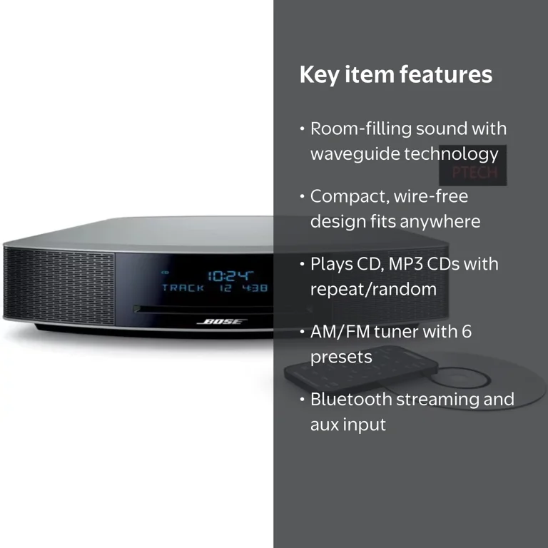 Bose Wave Music System IV with Speakers - Silver - Walmart.com