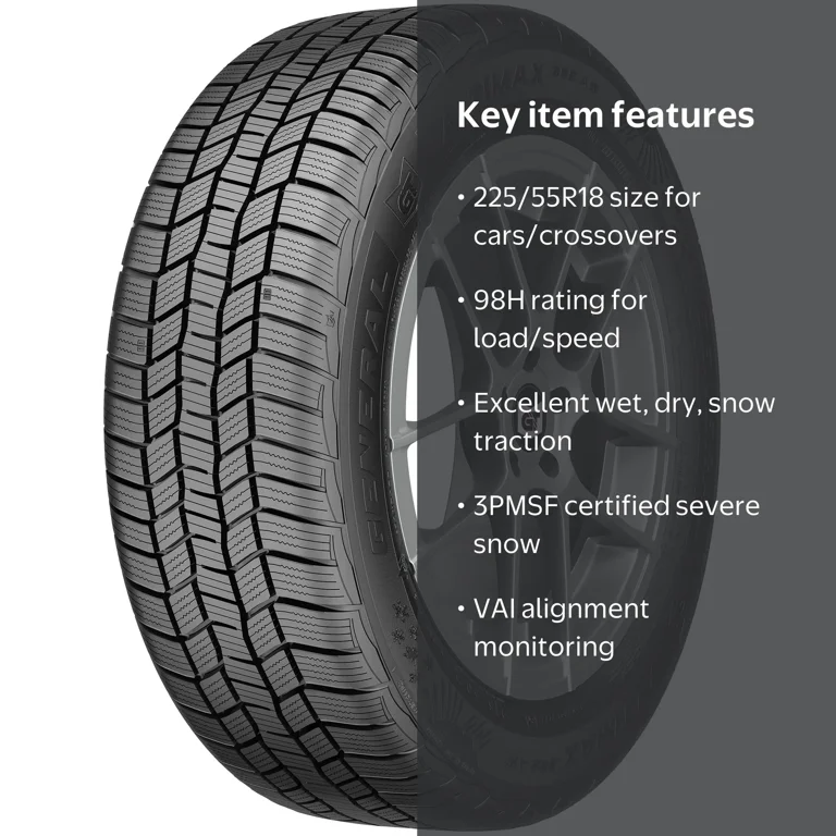 General Altimax 365AW Passenger Tire - All Weather, 225/55R18 98H