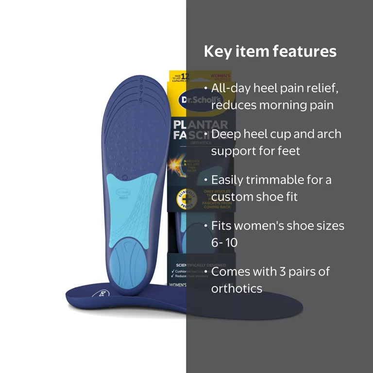 3 pack) Dr. Scholl's Plantar Fasciitis Pain Relief Arch Support