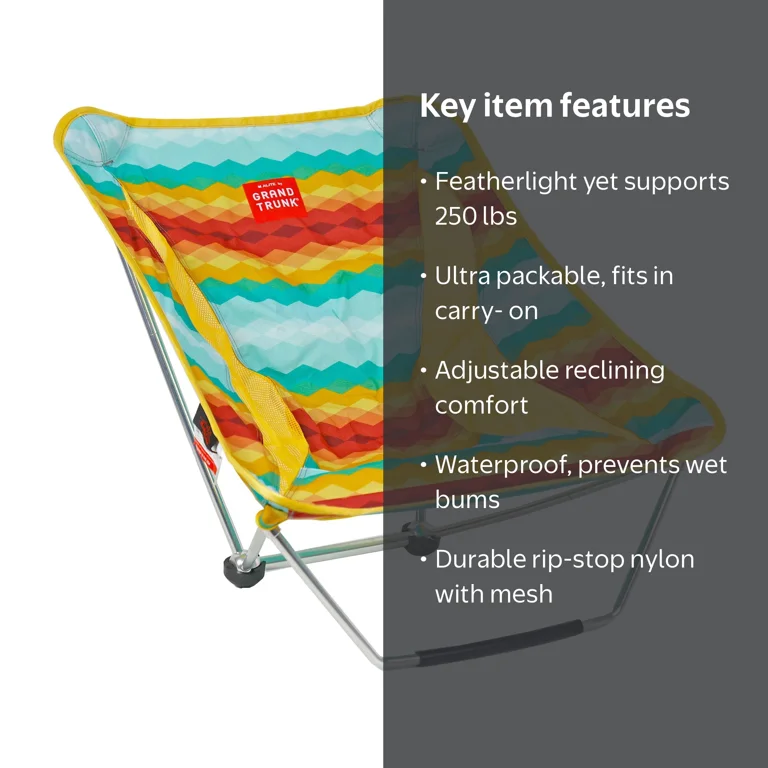 Grand Trunk Mayfly Low Profile Ground Chair ‚Äì Portable Reclining
