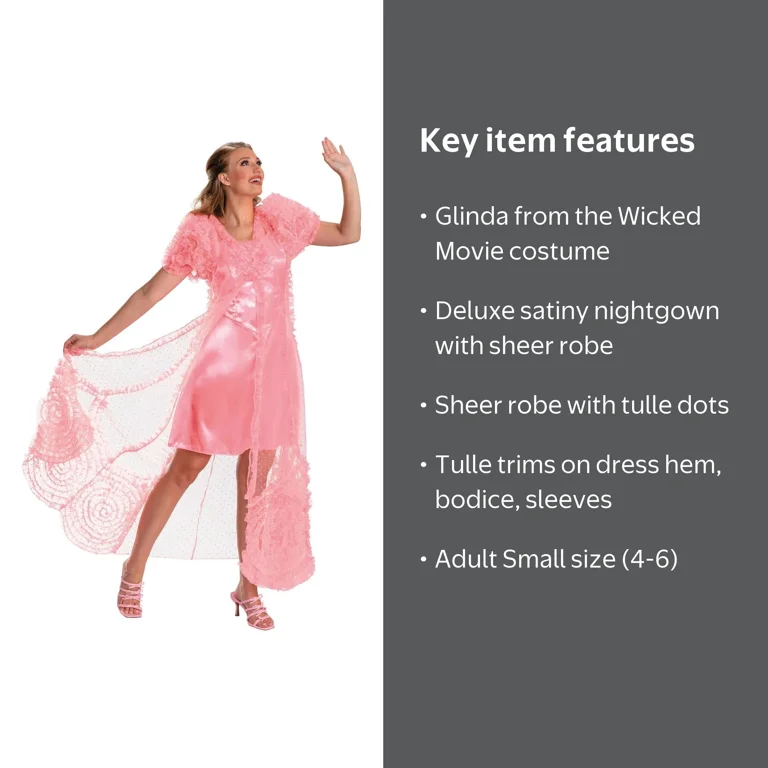 glinda party dress wicked for Girls Premium Official Wicked Costume Pink Bubble Dress & Shiny Tiara, with Holographic Sequin Details that Provide Shimmer and Shine! [Amazon Exclusive] : Toys & Games Channel the grace and power of Glinda the Good with our stunning Wicked Part Two Glinda Cosplay Formal Dress Adult Glinda Costume Deluxe -