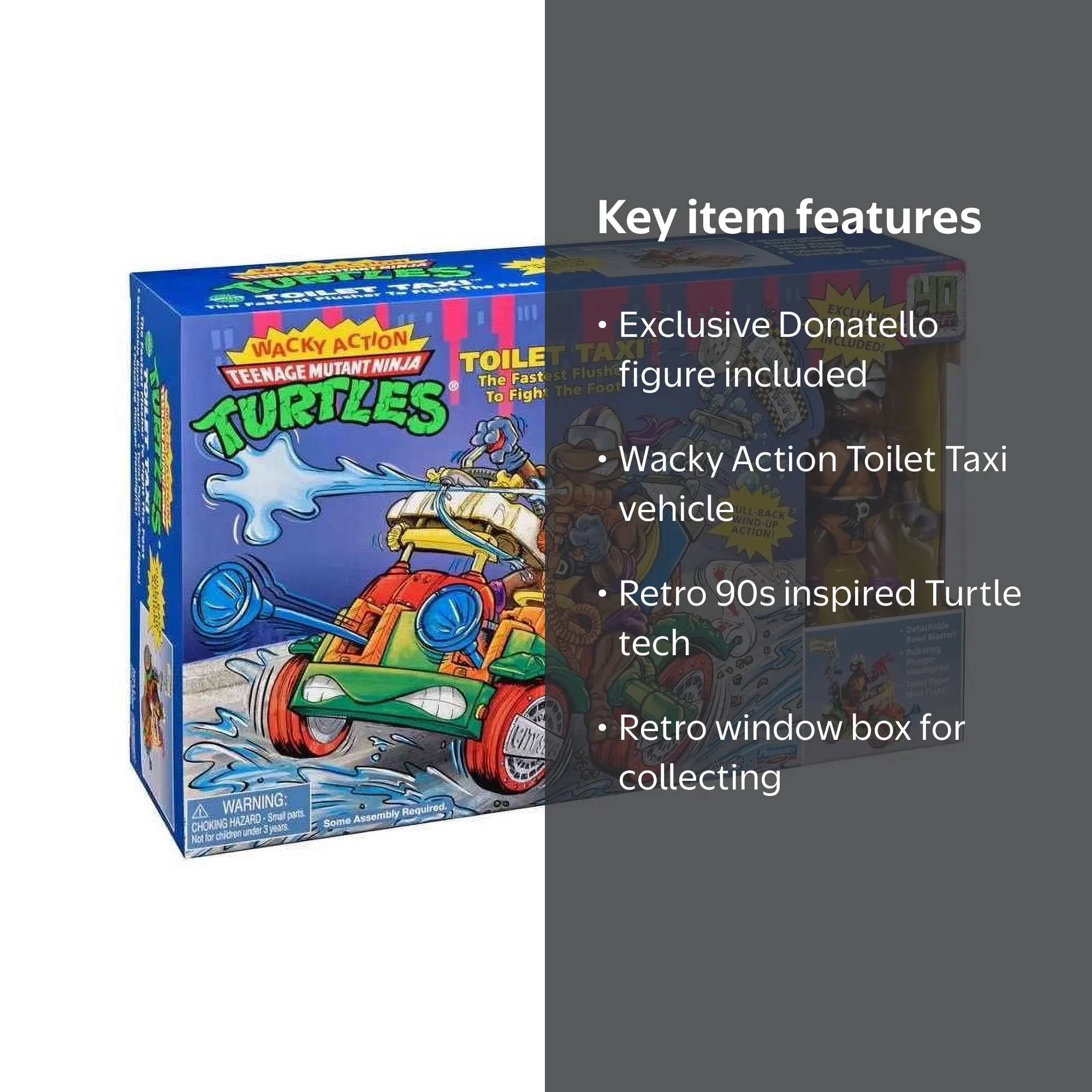 Teenage Mutant Ninja Turtles Wacky Action Toilet Taxi Vehicle