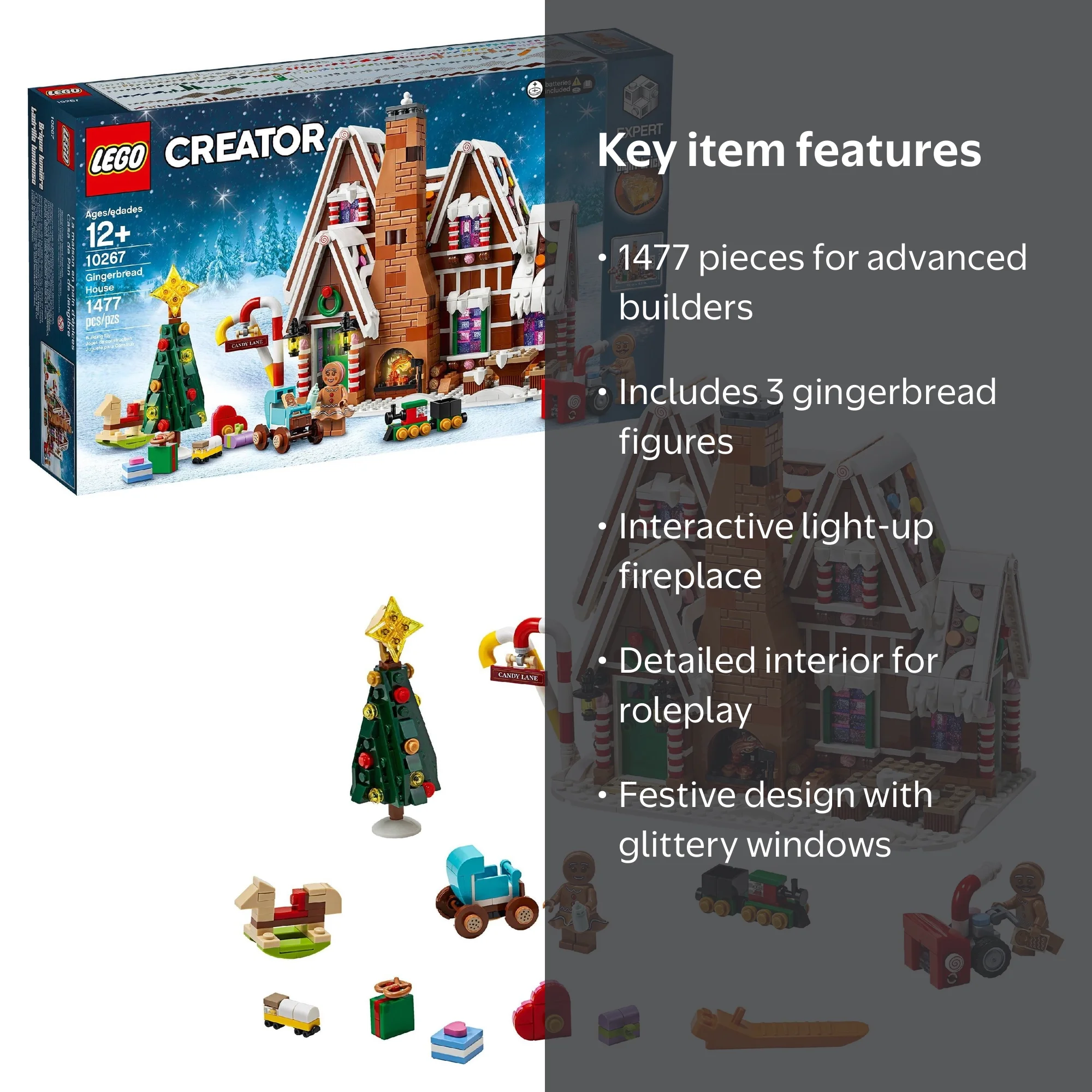 LEGO Creator Expert Gingerbread House 10267 Building Kit 1477