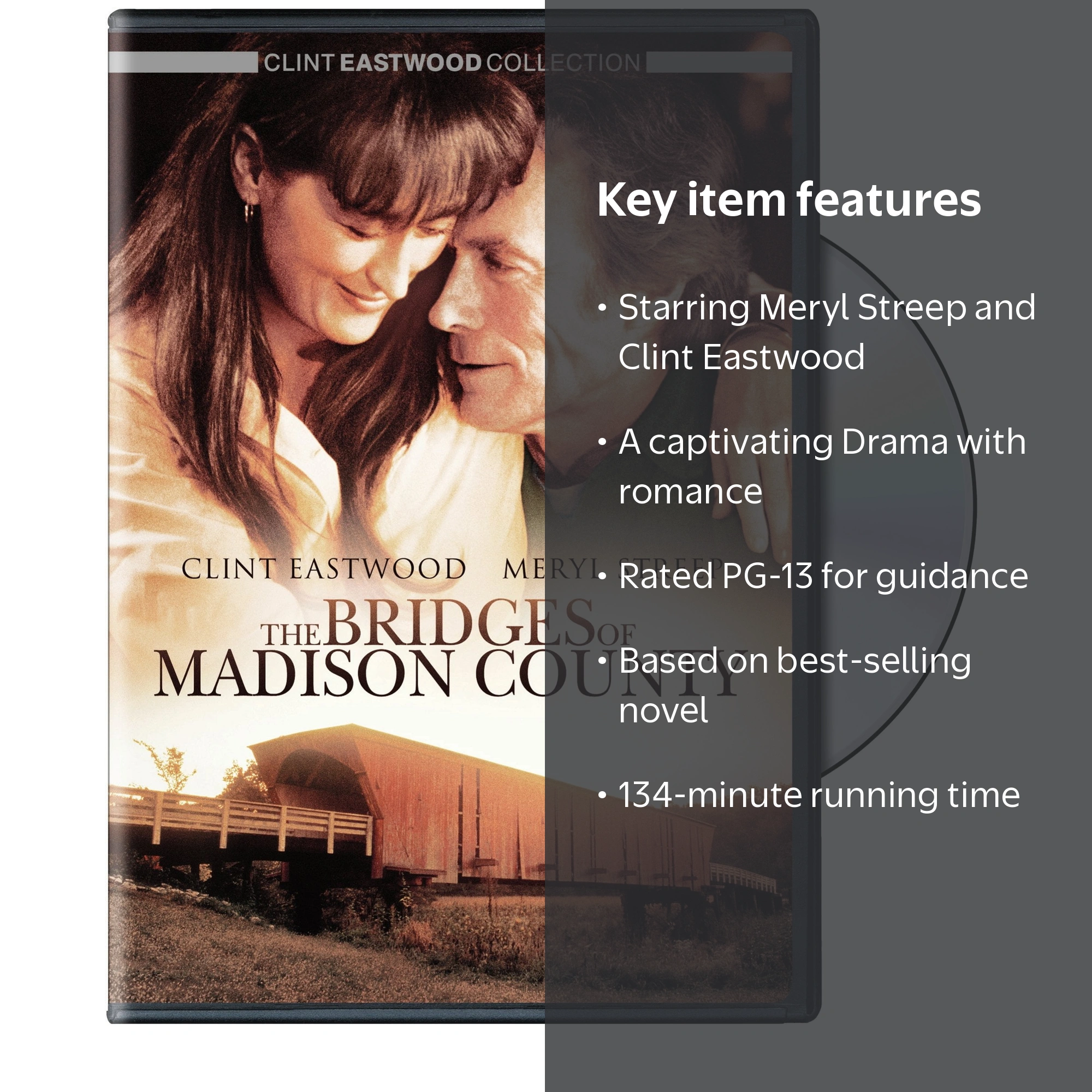 The Bridges Of Madison County DVD, Meryl Streep, Clint Eastwood