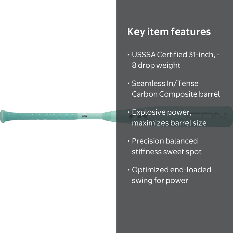 Rawlings, Baseball Bat, R00714416, 31-Inch Composite -8 USSSA