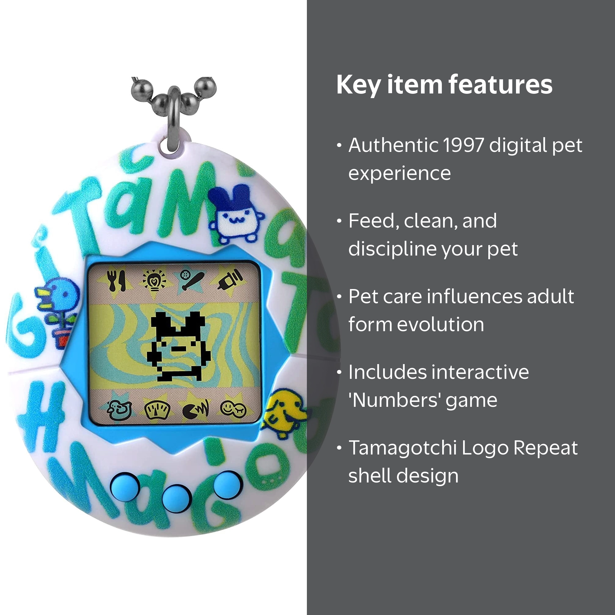 Original Tamagotchi Gen 2 Virtual Pet Toy with Turquoise Shell