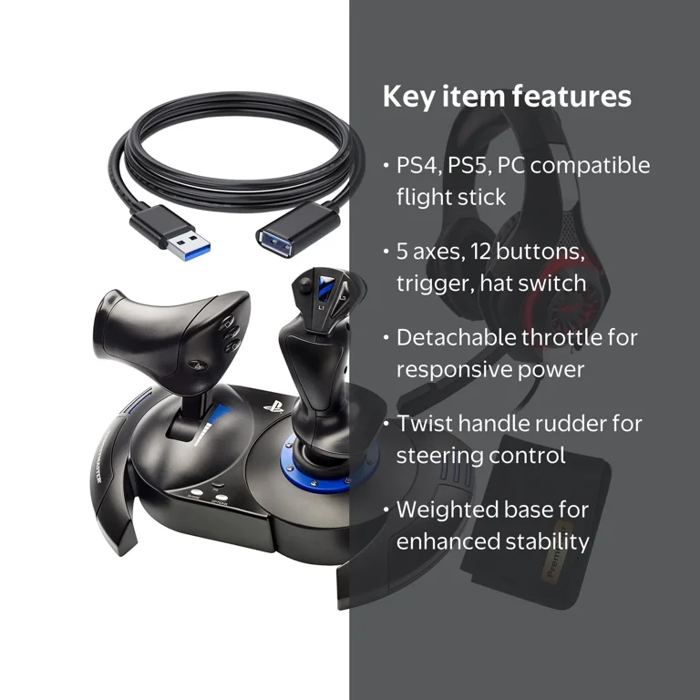 Thrustmaster T-Flight Hotas 4 Flight Simulator Controls for PS5