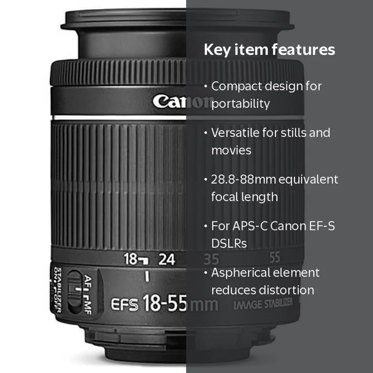 Canon EF-S 18-55mm f/3.5-5.6 IS STM Lens - Walmart.com Canon EF-S 18-55mm f/3.5-5.6 IS STM Lens - Walmart.com