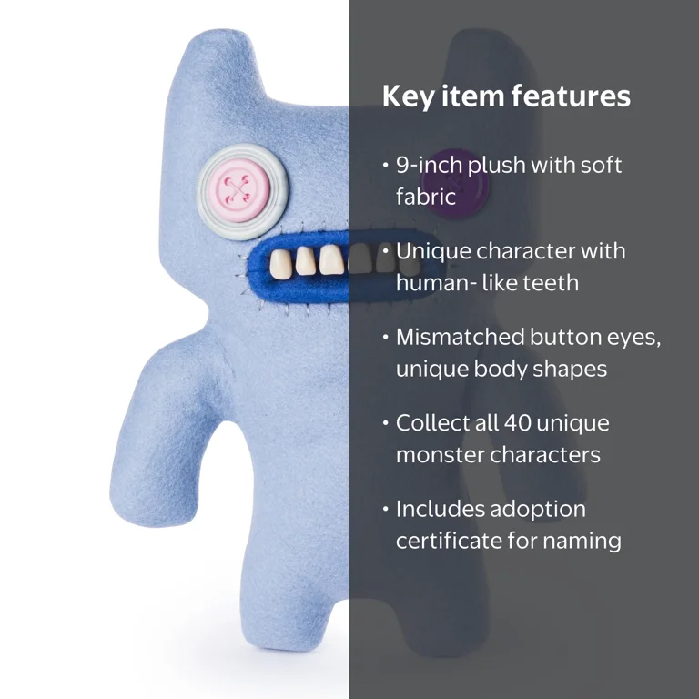 Fuggler - 9” Funny Ugly Monster, Spooky Scary Stuffed Animal Toy