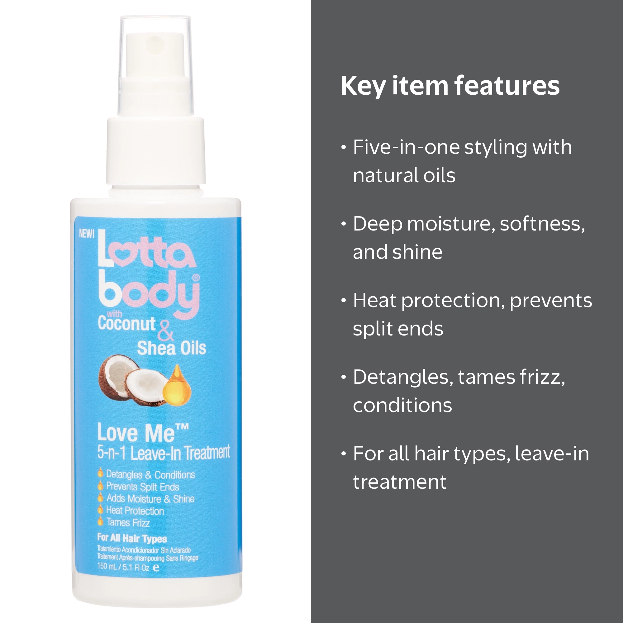 LATOJAダイエットクリーム Lottabody Love Me 5-n-1 Miracle Styling Creme 5.10 oz, All Hair