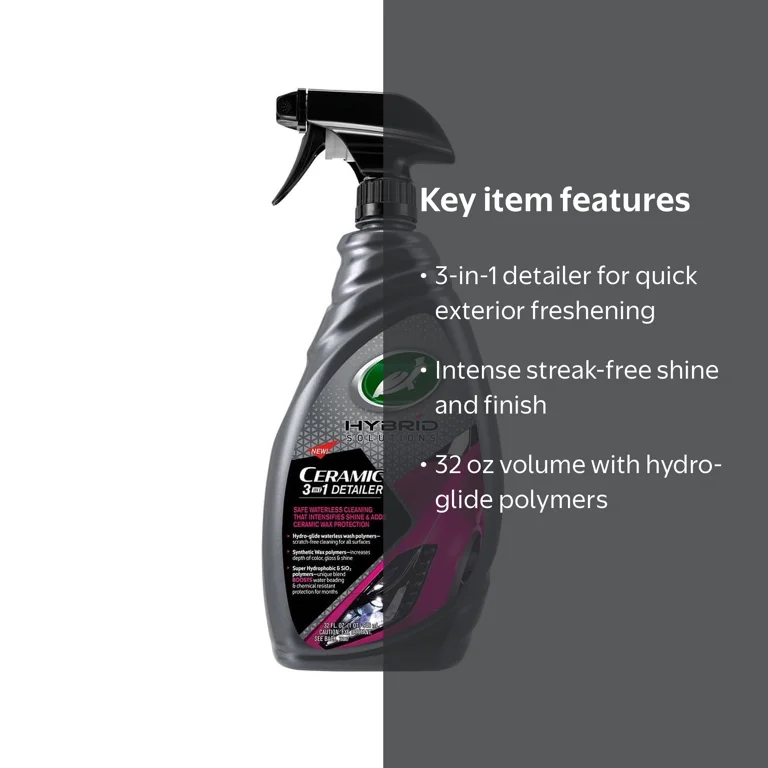 Turtle Wax Hybrid Solutions Liquid Ceramic 3-in-1 Detailing, 32 oz
